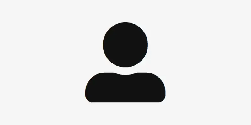 Silhouette of a person icon on white.